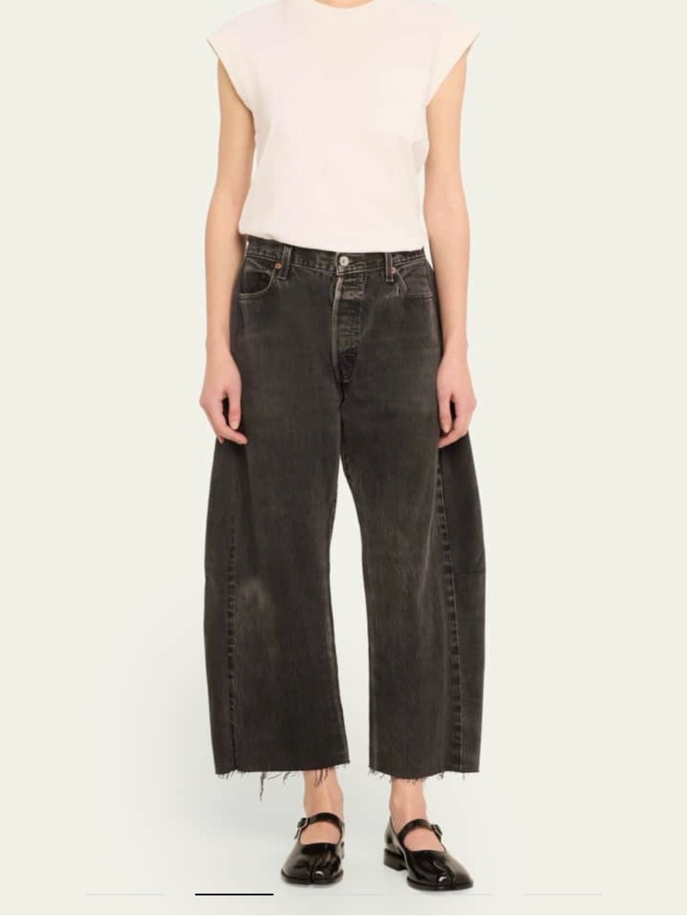 B Sides Black Barrel Jeans